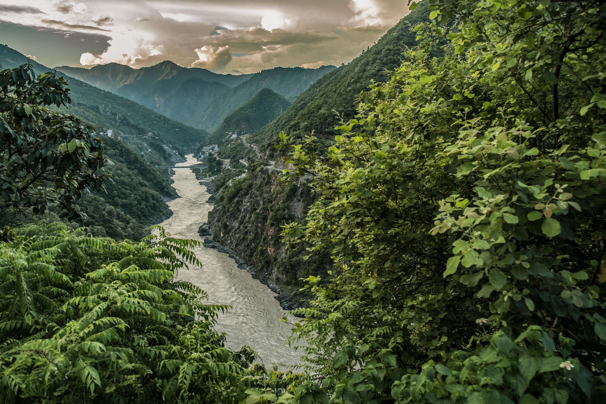 Mountain landscape in Uttarakhand, India