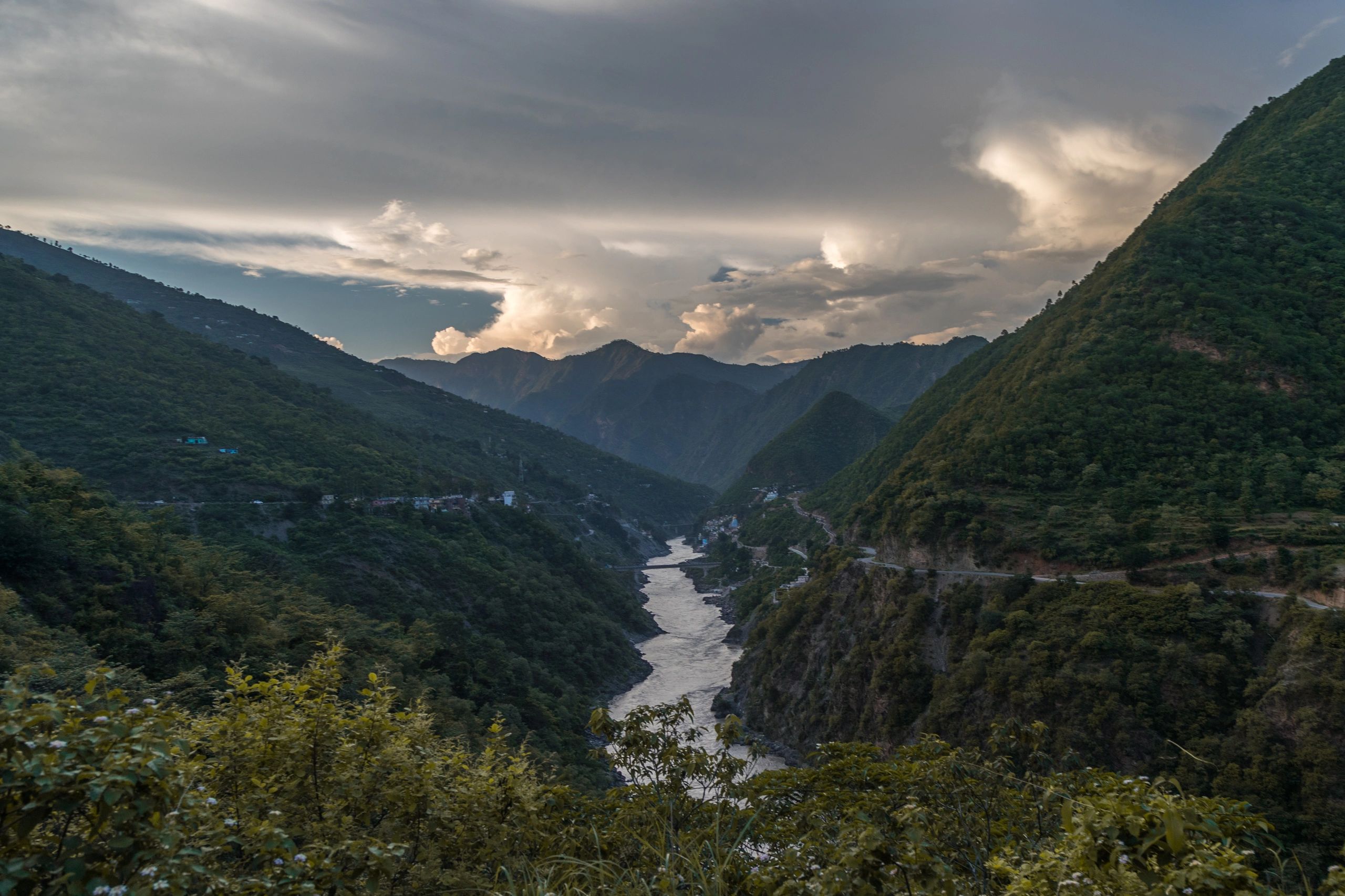 Hilly mountain landscape in northern India